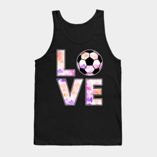 Cool Soccer Girl "Love Soccer" Women and Girls Tank Top